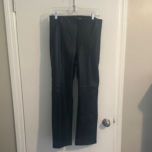 NWOT LOFT Black Faux Leather Trousers